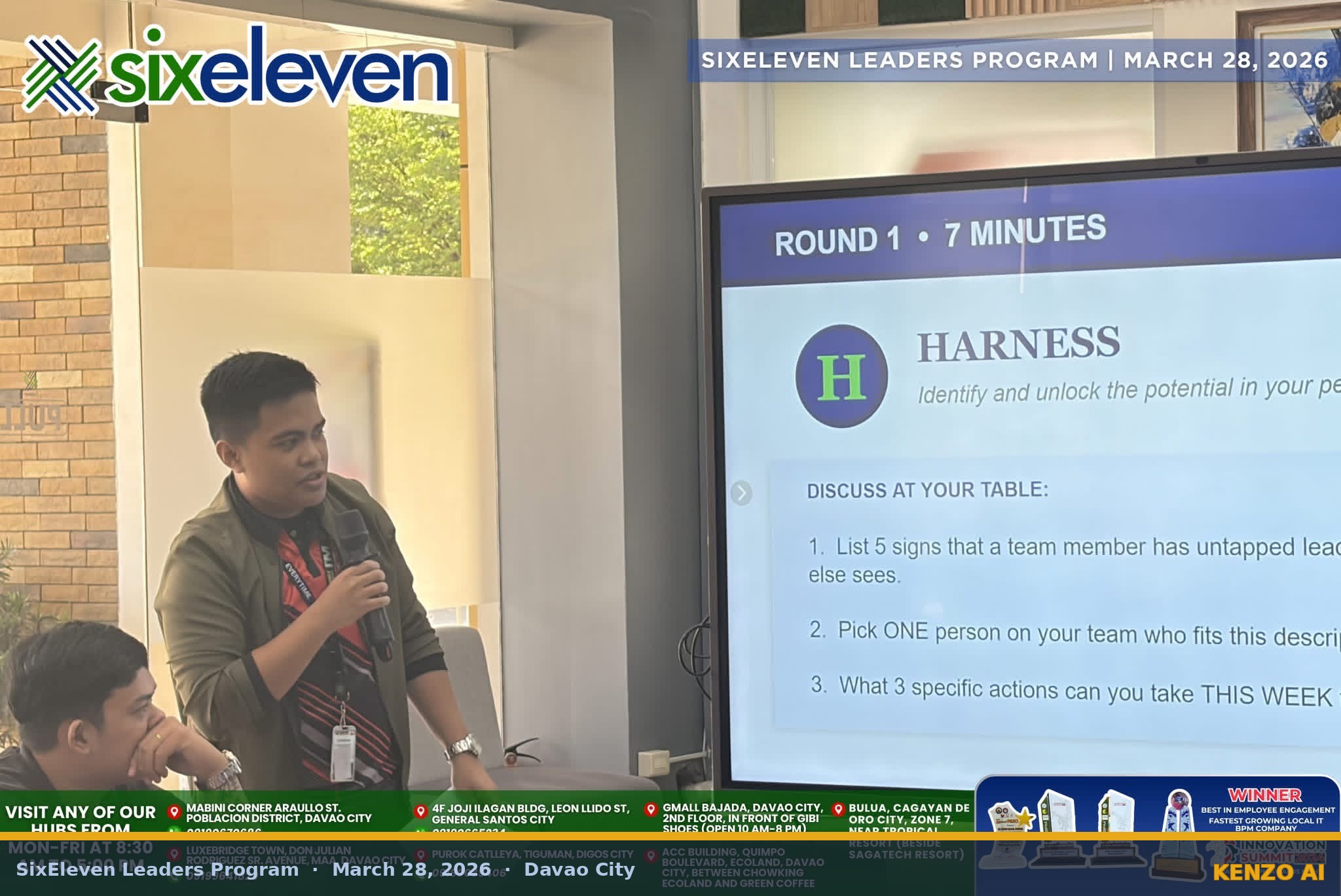 Jay Jaboneta facilitating the SixEleven Leaders Program, Davao City, March 2026
